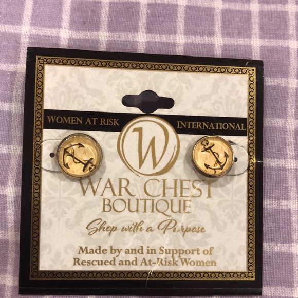 NEVER WORN: Anchor Earrings (MUST GO!) - Picture 1 of 4